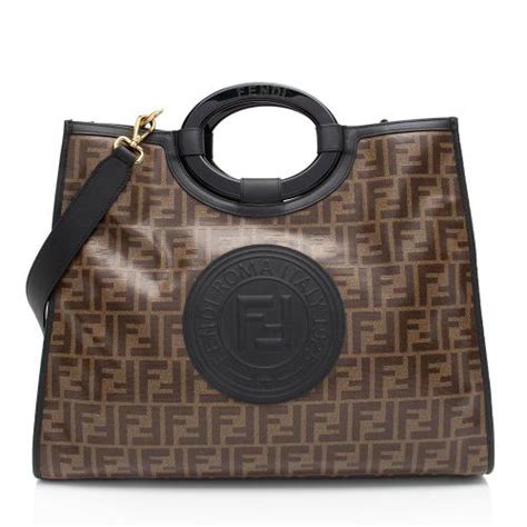 fendi canvas totes|Fendi runaway shopper tote.